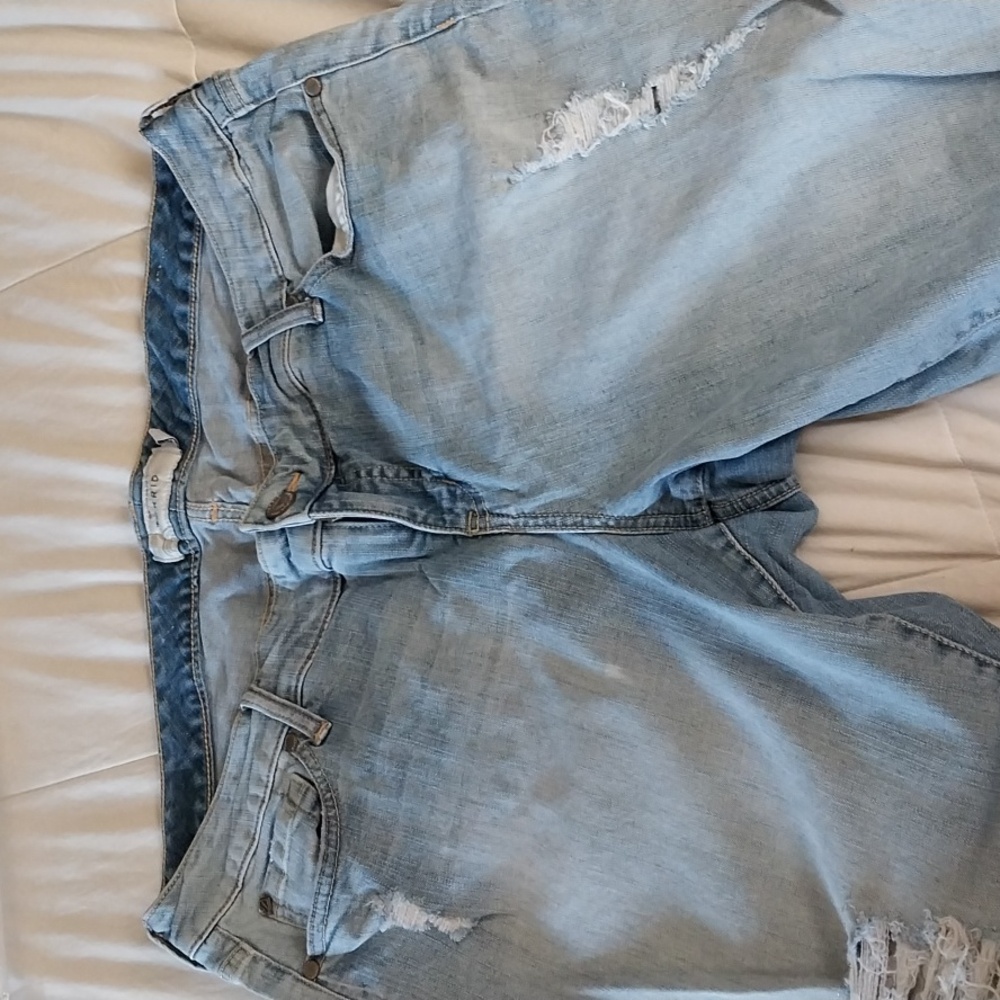 Torrid Jeans Boyfriend Light Wash Distressed Womens 18 Great Condition